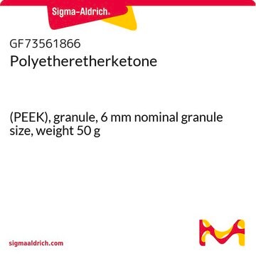 Polyetheretherketone (PEEK), granule, 6&#160;mm nominal granule size, weight 50&#160;g