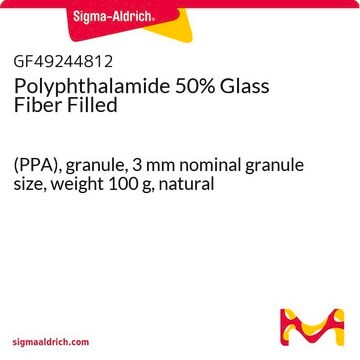 Polyphthalamide 50% Glass Fiber Filled (PPA), granule, 3&#160;mm nominal granule size, weight 100&#160;g, natural