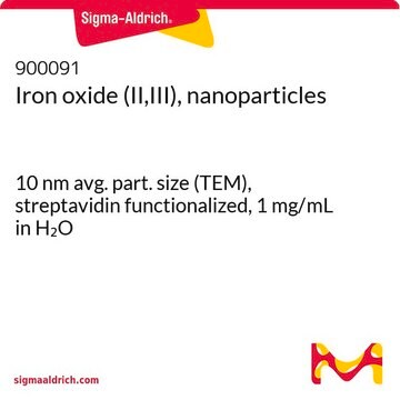 Iron oxide (II,III), nanoparticles 10&#160;nm avg. part. size (TEM), streptavidin functionalized, 1&#160;mg/mL in H2O