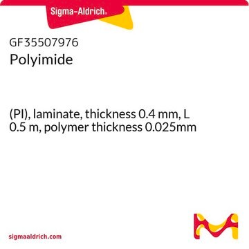 Polyimide (PI), laminate, thickness 0.4&#160;mm, L 0.5&#160;m, polymer thickness 0.025mm