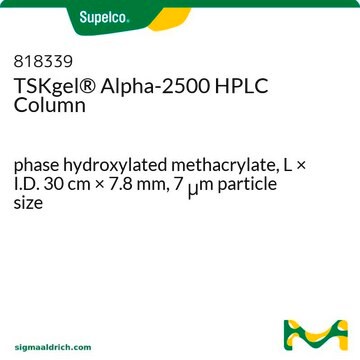 TSKgel&#174; Alpha-2500 HPLC Column phase hydroxylated methacrylate, L × I.D. 30&#160;cm × 7.8&#160;mm, 7&#160;&#956;m particle size