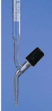 BRAND&#174; BLAUBRAND&#174; burette, straight stopcock volume 50&#160;mL, accuracy: ±0.05&#160;mL, clear borosilicate glass 3.3 (Schellbach stripes, PTFE spindle)