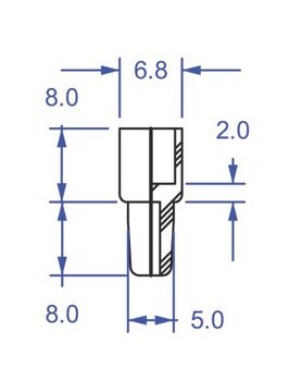 Precision Seal&#174;ラバーセプタム white, 7 mm O.D. glass tubing