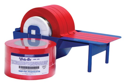 Bel-Art&#174; Write-on&#8482; Label Tape roll size 40&#160;yard, red, width 3/4&#160;in., pk of 4