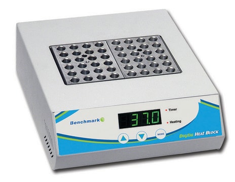 Digital dry bath to hold, two blocks, AC/DC input 115 V AC, US 3-pin plug