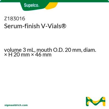 Serum-finish V-Vials&#174; volume 3&#160;mL, mouth O.D. 20&#160;mm, diam. × H 20&#160;mm × 46&#160;mm