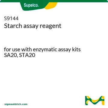 Starch assay reagent for use with enzymatic assay kits SA20, STA20