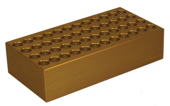 Aluminum heating/cooling block Holds 48 x 1.5 mL tubes