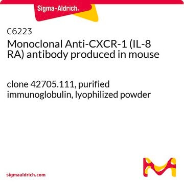 Monoclonal Anti-CXCR-1 (IL-8 RA) antibody produced in mouse clone 42705.111, purified immunoglobulin, lyophilized powder