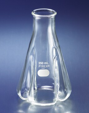 Pyrex&#174; baffled trypsinizing flask, with beaded neck capacity 1,500&#160;mL