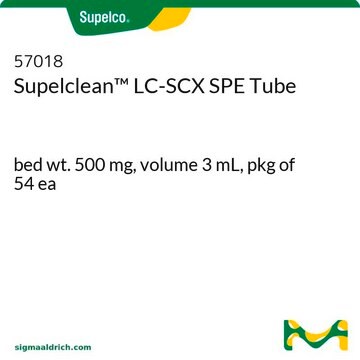 Supelclean&#8482; LC-SCX SPE Tube bed wt. 500&#160;mg, volume 3&#160;mL, pkg of 54&#160;ea