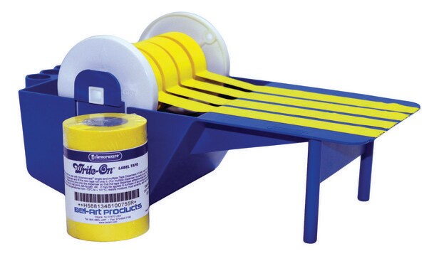 Bel-Art&#174; Write-on&#8482; Label Tape roll size 15&#160;yard, yellow, width 3/4&#160;in., pk of 4