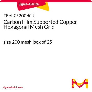 Carbon Film Supported Copper Hexagonal Mesh Grid size 200&#160;mesh, box of 25