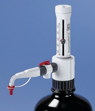 BRAND&#174; Dispensette&#174; III bottle-top dispenser, analog-adjustable volume 0.5-5&#160;mL, without SafetyPrime