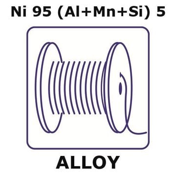 T2 - thermocouple alloy, Ni95(Al+Mn+Si)5 insulated wire, 50m length, 0.125mm conductor diameter, 0.008mm insulation thickness, polyimide insulation