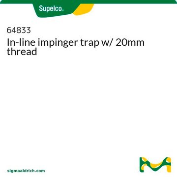 In-line impinger trap w/ 20mm thread