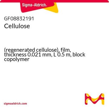 セルロース (regenerated cellulose), film, thickness 0.021&#160;mm, L 0.5&#160;m, block copolymer