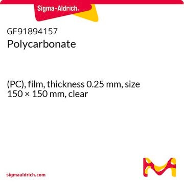 Polycarbonate (PC), film, thickness 0.25&#160;mm, size 150 × 150&#160;mm, clear