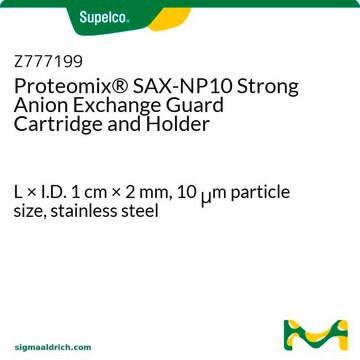 Proteomix&#174; SAX-NP10 Strong Anion Exchange Guard Cartridge and Holder L × I.D. 1&#160;cm × 2&#160;mm, 10&#160;&#956;m particle size, stainless steel