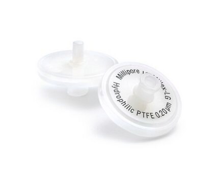 Millex&#174; hydrophilic PTFE syringe filter pore size 0.45&#160;&#956;m, diam. 25&#160;mm, non-sterile