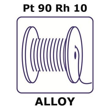 Platinum-rhodium alloy, Pt90Rh10 1m wire, 0.05mm diameter, annealed