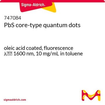 PbSコアタイプ量子ドット oleic acid coated, fluorescence &#955;em&#160;1600&#160;nm, 10&#160;mg/mL in toluene