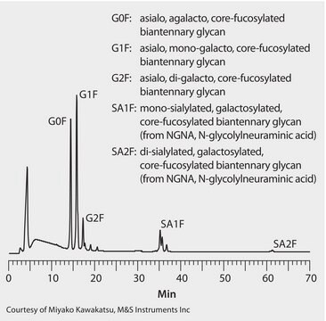 HPLC Analysis of Glycan and Isomers on Proteomix&#174; SAX-NP5, High Resolution Separation application for HPLC