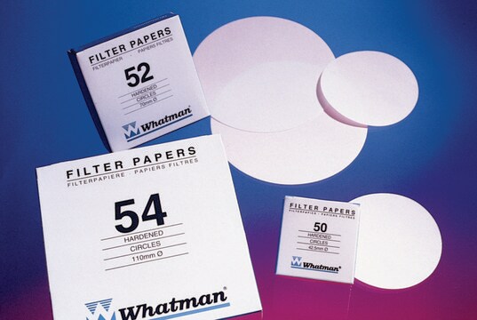 Whatman&#174; quantitative filter paper, hardened low-ash, Grade 50 sheets, L × W 150&#160;mm × 230&#160;mm, pack of 100