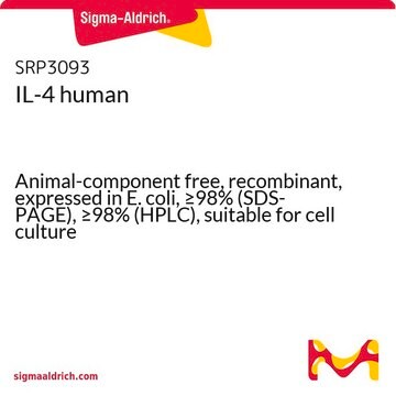 IL-4 human Animal-component free, recombinant, expressed in E. coli, &#8805;98% (SDS-PAGE), &#8805;98% (HPLC), suitable for cell culture