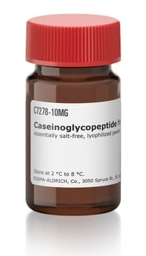 Caseinoglycopeptide from bovine casein essentially salt-free, lyophilized powder