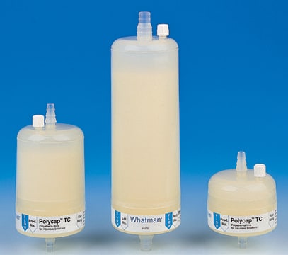 Whatman&#174; Polycap TC encapsulated filter for critical aqueous solutions Polycap TC 75, pore size 0.2&#160;&#956;m, sterile, male inlet and outlet (Stepped barb)