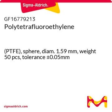 Polytetrafluoroethylene (PTFE), sphere, diam. 1.59&#160;mm, weight 50 pcs, tolerance ±0.05mm