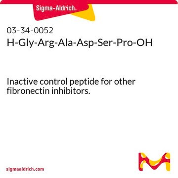 H-Gly-Arg-Ala-Asp-Ser-Pro-OH Inactive control peptide for other fibronectin inhibitors.