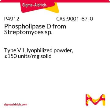 Phospholipase D from Streptomyces sp. Type VII, lyophilized powder, &#8805;150&#160;units/mg solid