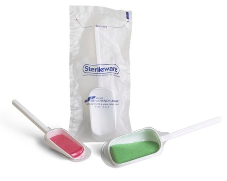 SP Bel-Art&#174; Sterileware&#8482; Scoop Sampling System Snap-on lid contains sample in scoop, nominal capacity 125&#160;mL (4&#160;oz), pack of 100&#160;ea (individually wrapped)