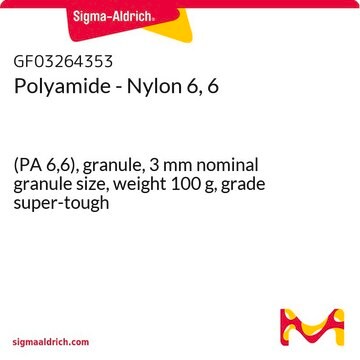 Polyamide - Nylon 6, 6 (PA 6,6), granule, 3&#160;mm nominal granule size, weight 100&#160;g, grade super-tough