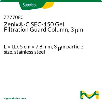 Zenix&#174;-C SEC-150 Gel Filtration Guard Column, 3 &#956;m L × I.D. 5&#160;cm × 7.8&#160;mm, 3&#160;&#956;m particle size, stainless steel