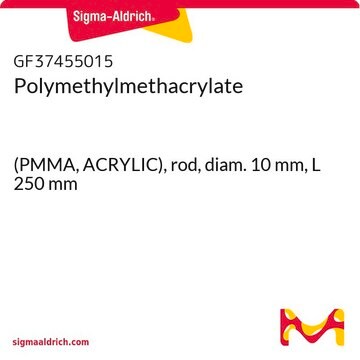 Polymethylmethacrylate (PMMA, ACRYLIC), rod, diam. 10&#160;mm, L 250&#160;mm