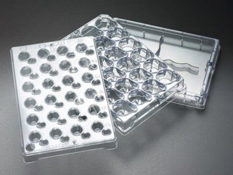 24 well Collection Tray 24-well receiver trays with lids for Millicell&#174;-24 Cell Culture Insert Plates, sterile, pack of 5