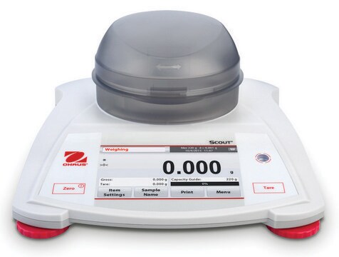 Ohaus&#174; Scout&#174; STX Touchscreen Balance Model STX123, weighing capacity 120&#160;g, resolution: 0.001&#160;g, AC/DC input 120 V AC, US 3-pin plug