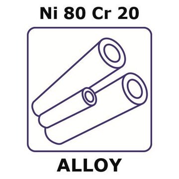 Nickel-chromium alloy, Ni80Cr20 1000mm tube, 3.0mm outside diameter, 0.25mm wall thickness, 2.5mm inside diameter