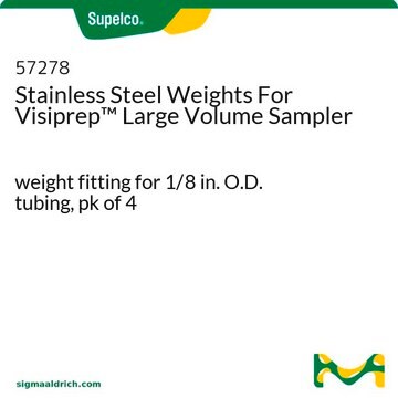 Stainless Steel Weights For Visiprep&#8482; Large Volume Sampler weight fitting for 1/8 in. O.D. tubing, pk of 4