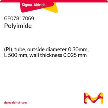 Polyimide (PI), tube, outside diameter 0.30mm, L 500&#160;mm, wall thickness 0.025&#160;mm