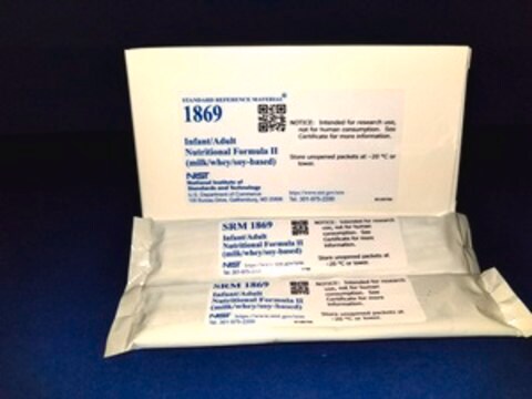 Infant/Adult Nutritional Formula II (milk/whey/soy-based) NIST&#174; SRM&#174; 1869, pkg of (10 pouches x 10 g each), storage temp.:-20°C