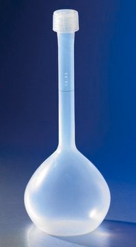 Corning&#174; reusable volumetric flask, Class A perfluoroalkoxy copolymer, size 50&#160;mL, with GL-18 screw cap