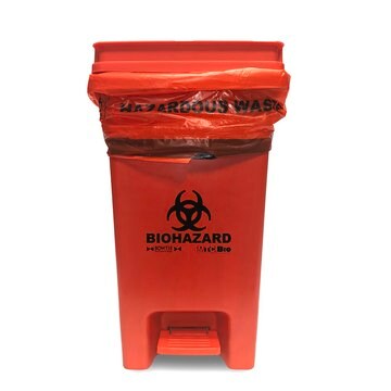 MTC&#8482; Bio BowTie&#8482; Floor standing Biohazard Bin With Lid capacity × L 12-14&#160;gal (45-52&#160;L), W × L 25&#160;in. (64&#160;cm) × 35&#160;in. (89&#160;cm)