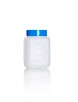 Azlon&nbsp;Square Bottles graduated, cap, Plug, translucent high-density polyethylene, capacity 500&#160;mL