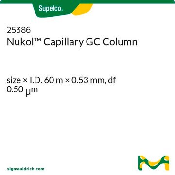 NukolキャピラリーGCカラム size × I.D. 60&#160;m × 0.53&#160;mm, df 0.50&#160;&#956;m