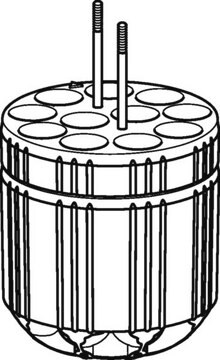 Adapter for Eppendorf&#174; S-4x400 Rotor for 16x75 mm-100 mm round-bottom tubes, pkg of 2&#160;ea