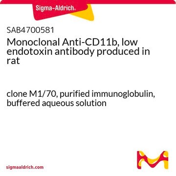 Monoclonal Anti-CD11b, low endotoxin antibody produced in rat clone M1/70, purified immunoglobulin, buffered aqueous solution